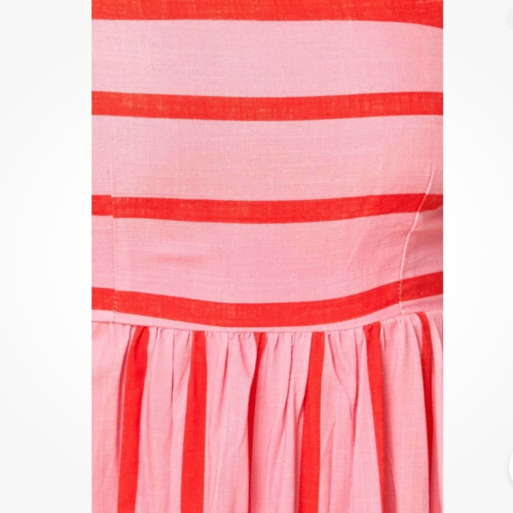 Flying Tomato Pink and Coral Striped Tie-Shoulder Maxi Dress - Picture 7 of 14